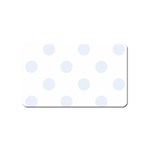 Polka Dots - Pastel Blue on White Magnet (Name Card)
