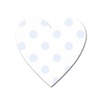 Polka Dots - Pastel Blue on White Magnet (Heart)