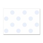 Polka Dots - Pastel Blue on White Sticker A4 (100 pack)