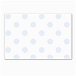 Polka Dots - Pastel Blue on White Postcard 4 x 6  (Pkg of 10)