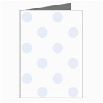 Polka Dots - Pastel Blue on White Greeting Cards (Pkg of 8)