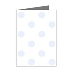 Polka Dots - Pastel Blue on White Mini Greeting Card