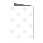 Polka Dots - Pastel Blue on White Mini Greeting Cards (Pkg of 8)
