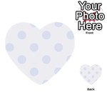 Polka Dots - Pastel Blue on White Multi-purpose Cards (Heart)