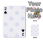 Polka Dots - Pastel Blue on White Playing Cards 54 Designs