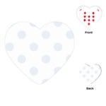 Polka Dots - Pastel Blue on White Playing Cards (Heart)