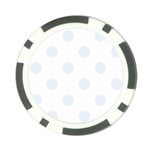Polka Dots - Pastel Blue on White Poker Chip Card Guard (10 pack)