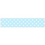 Polka Dots - White on Light Blue Flano Scarf (Small)
