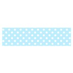 Polka Dots - White on Light Blue Satin Scarf (Oblong)