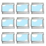 Polka Dots - White on Light Blue 9mm Italian Charm (9 pack)