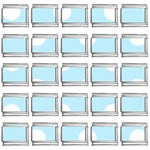 Polka Dots - White on Light Blue 9mm Italian Charm (25 pack)