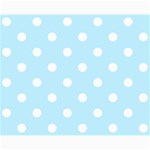 Polka Dots - White on Light Blue Collage 8  x 10 
