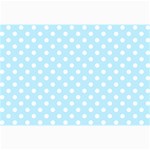 Polka Dots - White on Light Blue Collage 12  x 18 
