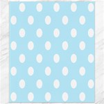 Polka Dots - White on Light Blue Canvas 8  x 10 