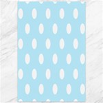 Polka Dots - White on Light Blue Canvas 12  x 18 