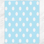 Polka Dots - White on Light Blue Canvas 16  x 20 