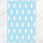 Polka Dots - White on Light Blue Canvas 20  x 30 