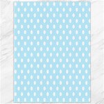 Polka Dots - White on Light Blue Canvas 36  x 48 