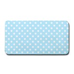 Polka Dots - White on Light Blue Medium Bar Mat