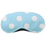 Polka Dots - White on Light Blue Sleeping Mask