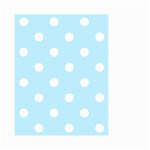 Polka Dots - White on Light Blue Small Garden Flag (Two Sides)