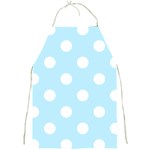 Polka Dots - White on Light Blue Full Print Apron