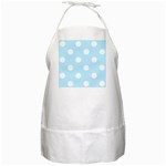 Polka Dots - White on Light Blue BBQ Apron