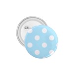 Polka Dots - White on Light Blue 1.75  Button