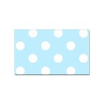 Polka Dots - White on Light Blue Sticker Rectangular (100 pack)