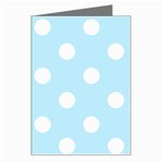 Polka Dots - White on Light Blue Greeting Card