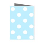 Polka Dots - White on Light Blue Mini Greeting Cards (Pkg of 8)