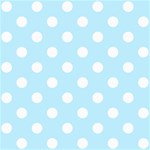 Polka Dots - White on Light Blue ScrapBook Page 8  x 8 