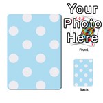 Polka Dots - White on Light Blue Multi-purpose Cards (Rectangle)