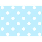 Polka Dots - White on Light Blue Birthday Cake 3D Greeting Card (7x5)