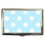 Polka Dots - White on Light Blue Cigarette Money Case