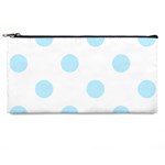 Polka Dots - Light Blue on White Pencil Case
