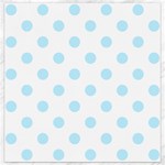 Polka Dots - Light Blue on White Canvas 12  x 12 