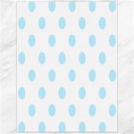 Polka Dots - Light Blue on White Canvas 12  x 16 