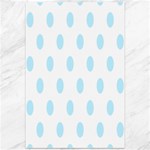 Polka Dots - Light Blue on White Canvas 12  x 18 