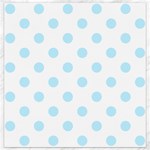 Polka Dots - Light Blue on White Canvas 16  x 16 