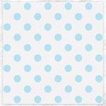 Polka Dots - Light Blue on White Canvas 20  x 20 