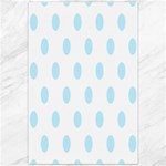 Polka Dots - Light Blue on White Canvas 20  x 30 