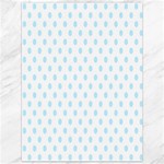 Polka Dots - Light Blue on White Canvas 36  x 48 