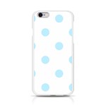 Polka Dots - Light Blue on White Apple iPhone 6/6S Silicone Case (Transparent)