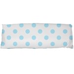 Polka Dots - Light Blue on White Body Pillow Case (Dakimakura) (One Side)
