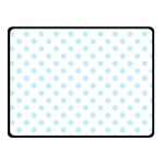 Polka Dots - Light Blue on White Fleece Blanket (Small) (One Side)