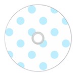 Polka Dots - Light Blue on White CD Wall Clock