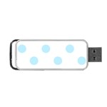 Polka Dots - Light Blue on White Portable USB Flash (Two Sides)