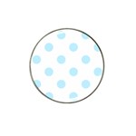 Polka Dots - Light Blue on White Hat Clip Ball Marker (10 pack)