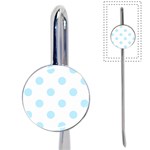 Polka Dots - Light Blue on White Book Mark